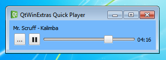 Screenshot of the Quick Player example