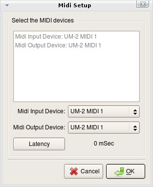 Piano Booster MIDI Setup Dialog